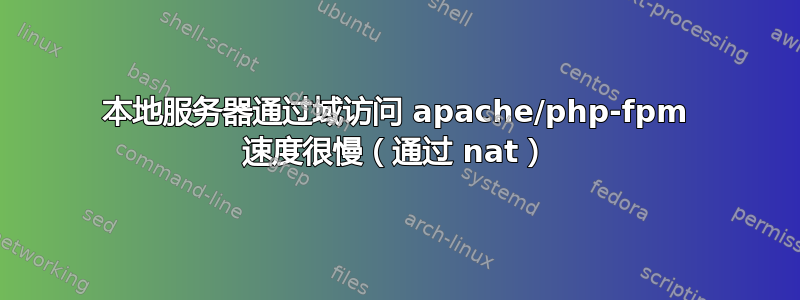 本地服务器通过域访问 apache/php-fpm 速度很慢（通过 nat）