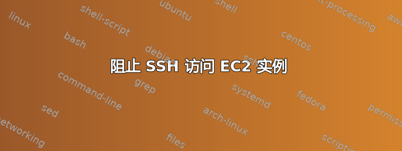 阻止 SSH 访问 EC2 实例