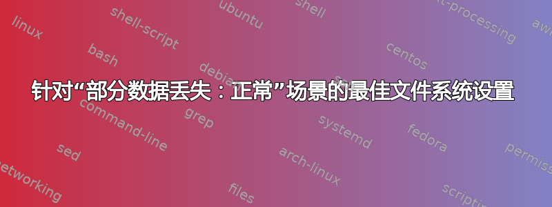 针对“部分数据丢失：正常”场景的最佳文件系统设置