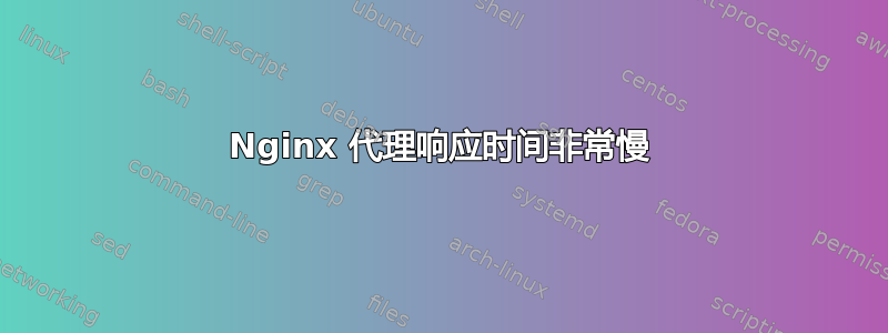 Nginx 代理响应时间非常慢