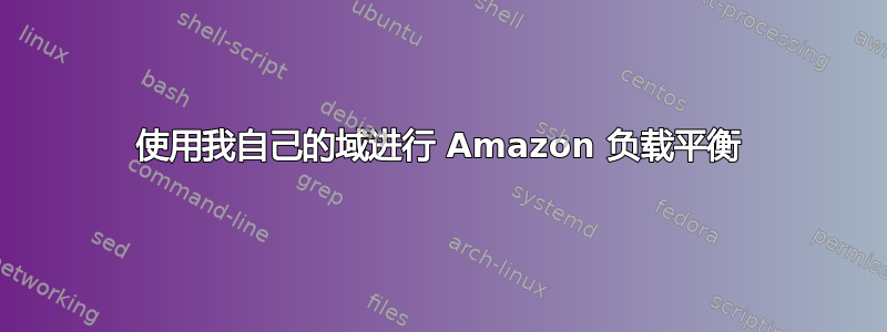 使用我自己的域进行 Amazon 负载平衡