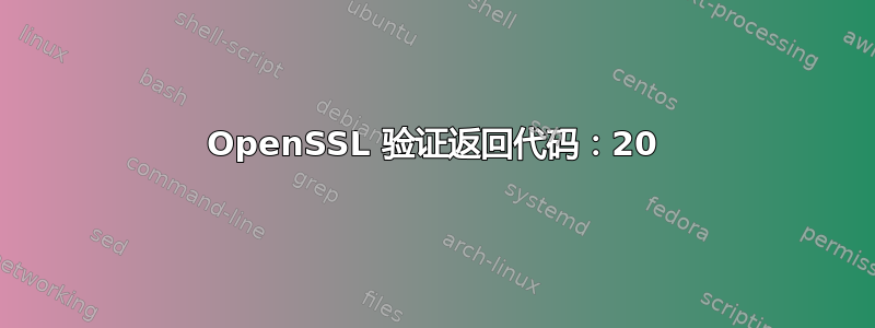 OpenSSL 验证返回代码：20