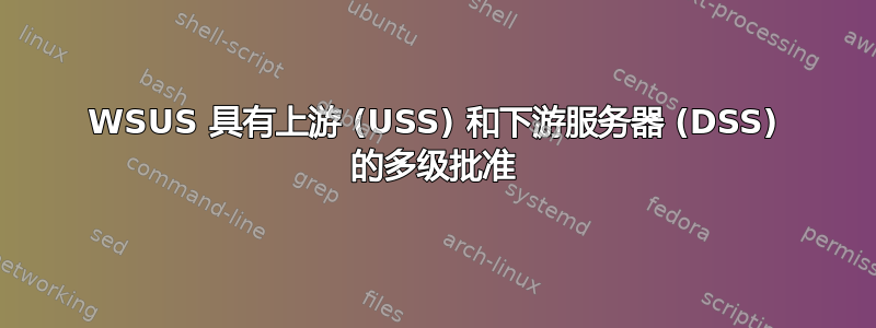 WSUS 具有上游 (USS) 和下游服务器 (DSS) 的多级批准