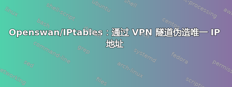 Openswan/IPtables：通过 VPN 隧道伪造唯一 IP 地址