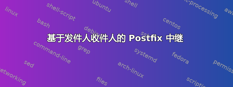 基于发件人收件人的 Postfix 中继