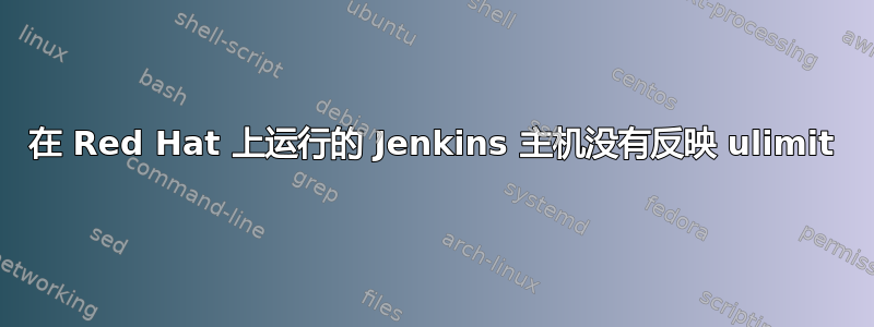 在 Red Hat 上运行的 Jenkins 主机没有反映 ulimit