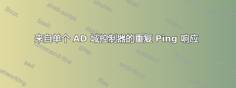 来自单个 AD 域控制器的重复 Ping 响应