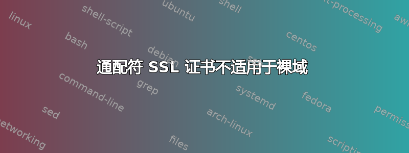 通配符 SSL 证书不适用于裸域