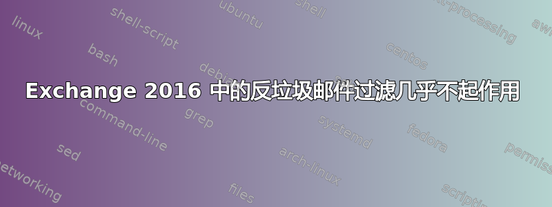 Exchange 2016 中的反垃圾邮件过滤几乎不起作用