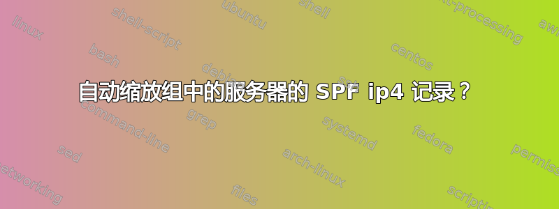 自动缩放组中的服务器的 SPF ip4 记录？