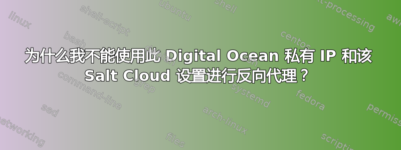 为什么我不能使用此 Digital Ocean 私有 IP 和该 Salt Cloud 设置进行反向代理？