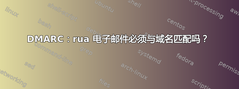 DMARC：rua 电子邮件必须与域名匹配吗？