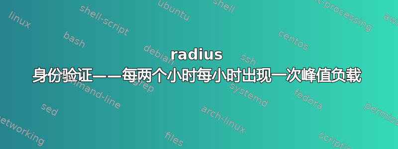 radius 身份验证——每两个小时每小时出现一次峰值负载