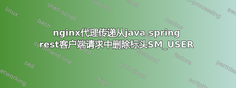 nginx代理传递从java spring rest客户端请求中删除标头SM_USER