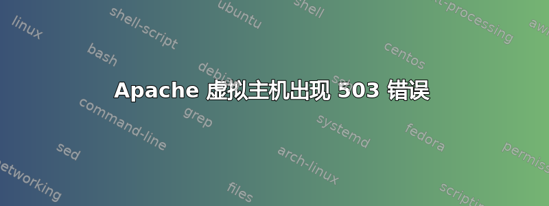 Apache 虚拟主机出现 503 错误