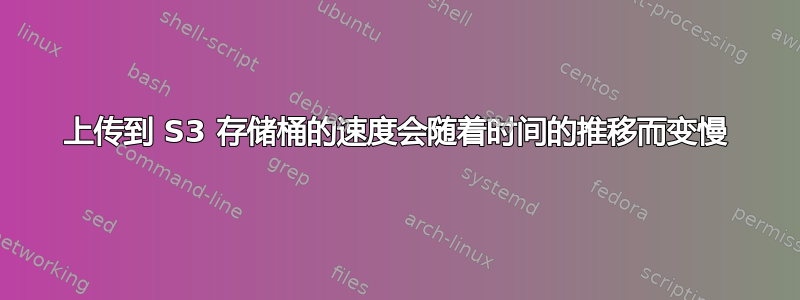 上传到 S3 存储桶的速度会随着时间的推移而变慢