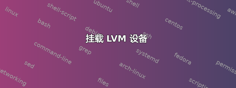 挂载 LVM 设备