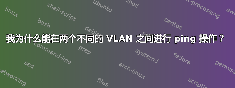 我为什么能在两个不同的 VLAN 之间进行 ping 操作？