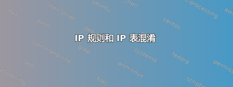 IP 规则和 IP 表混淆