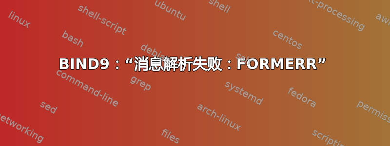 BIND9：“消息解析失败：FORMERR”