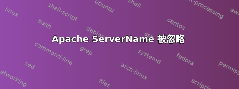 Apache ServerName 被忽略