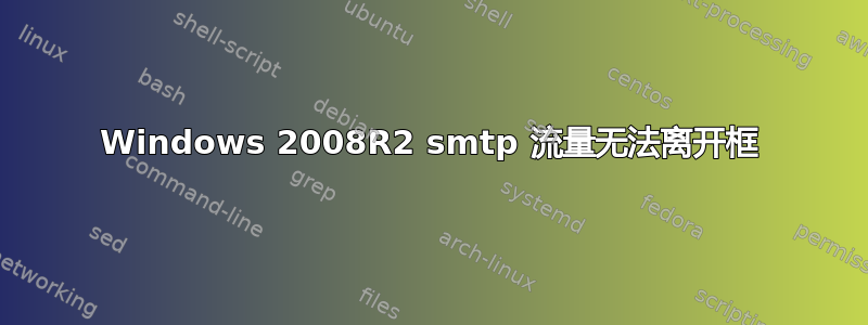 Windows 2008R2 smtp 流量无法离开框