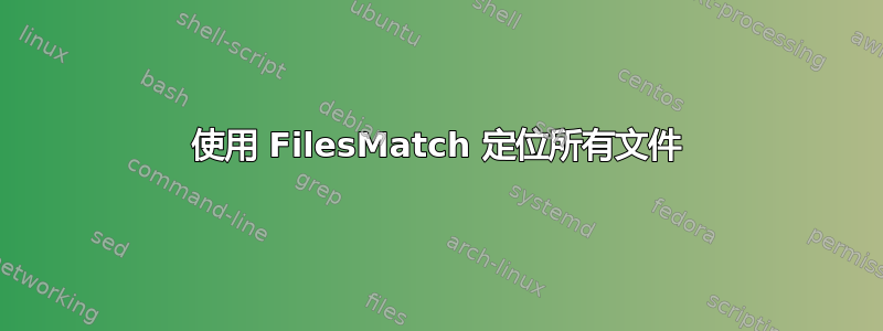 使用 FilesMatch 定位所有文件