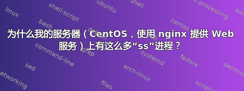 为什么我的服务器（CentOS，使用 nginx 提供 Web 服务）上有这么多“ss”进程？