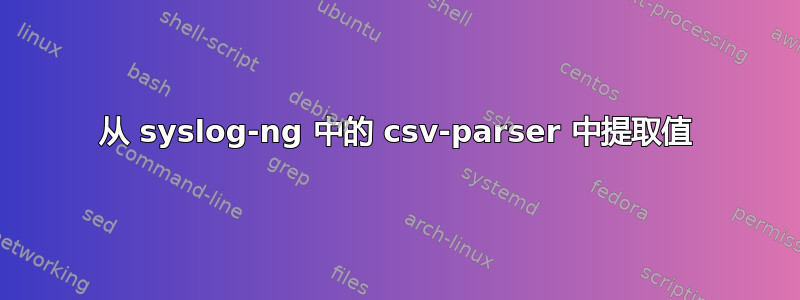 从 syslog-ng 中的 csv-parser 中提取值