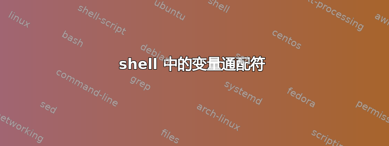 shell 中的变量通配符