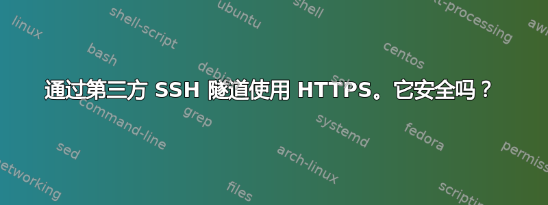 通过第三方 SSH 隧道使用 HTTPS。它安全吗？