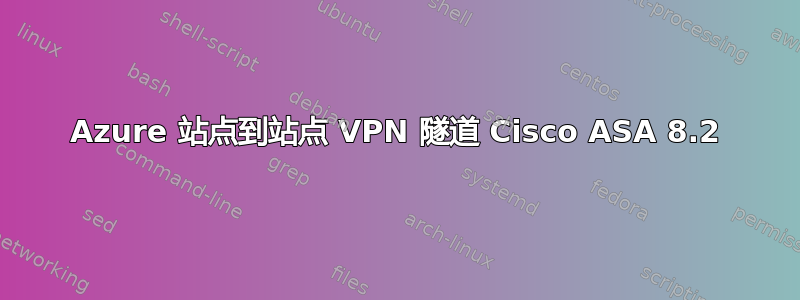 Azure 站点到站点 VPN 隧道 Cisco ASA 8.2