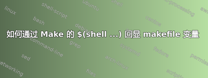 如何通过 Make 的 $(shell ...) 回显 makefile 变量