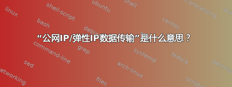 “公网IP/弹性IP数据传输”是什么意思？