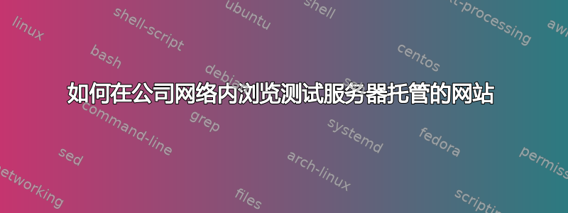 如何在公司网络内浏览测试服务器托管的网站