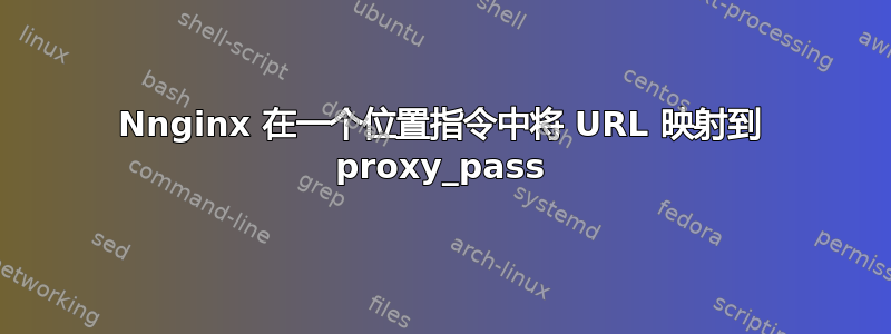 Nnginx 在一个位置指令中将 URL 映射到 proxy_pass