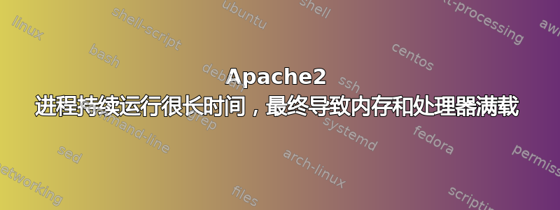 Apache2 进程持续运行很长时间，最终导致内存和处理器满载