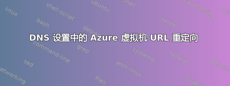 DNS 设置中的 Azure 虚拟机 URL 重定向