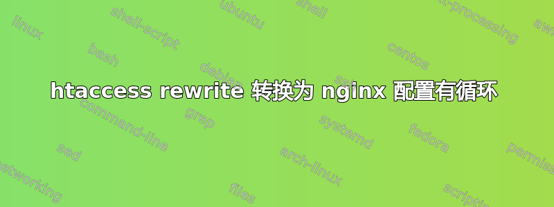 htaccess rewrite 转换为 nginx 配置有循环