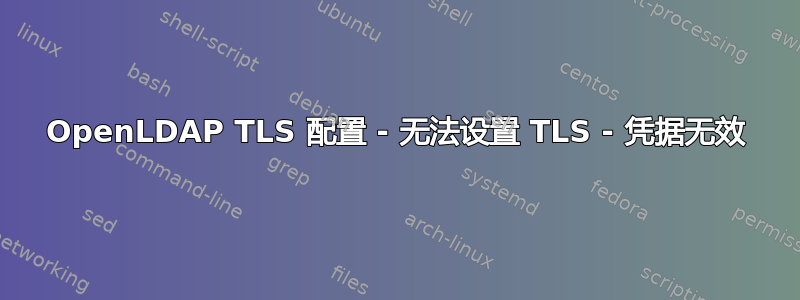 OpenLDAP TLS 配置 - 无法设置 TLS - 凭据无效