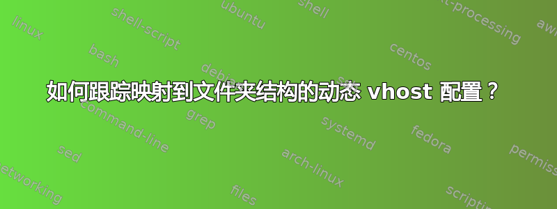 如何跟踪映射到文件夹结构的动态 vhost 配置？