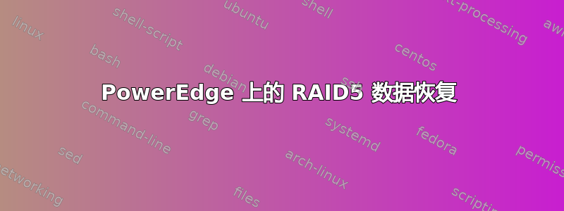 PowerEdge 上的 RAID5 数据恢复