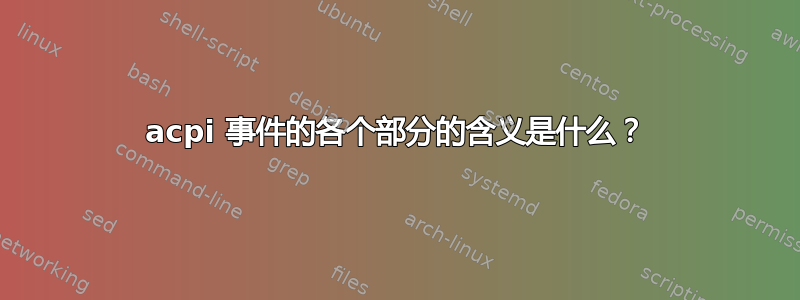 acpi 事件的各个部分的含义是什么？