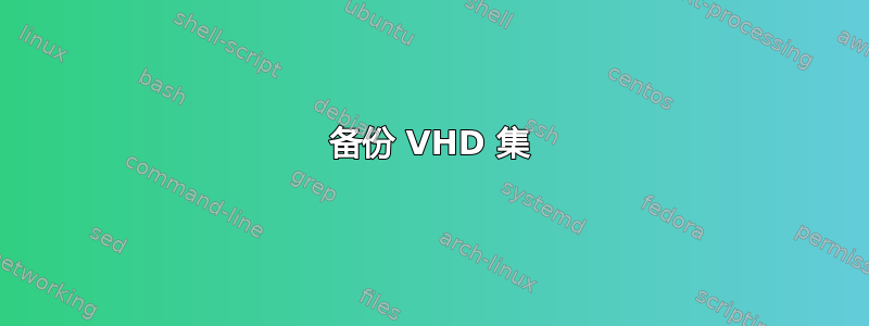 备份 VHD 集