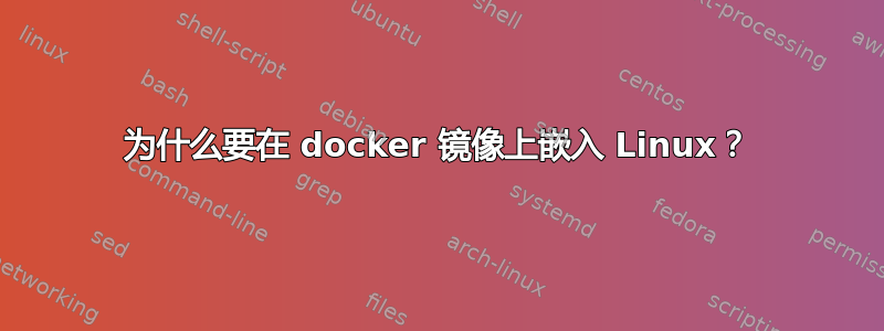 为什么要在 docker 镜像上嵌入 Linux？