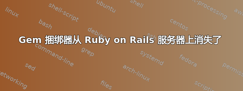 Gem 捆绑器从 Ruby on Rails 服务器上消失了