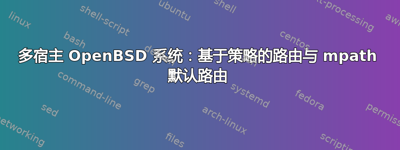 多宿主 OpenBSD 系统：基于策略的路由与 mpath 默认路由