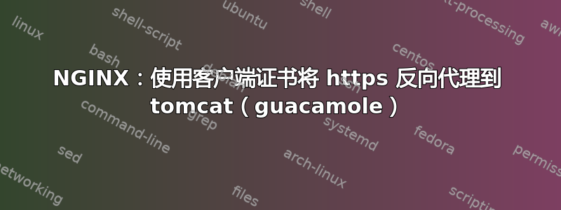 NGINX：使用客户端证书将 https 反向代理到 tomcat（guacamole）