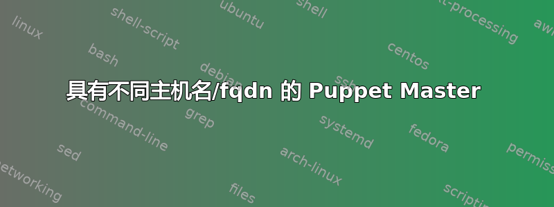 具有不同主机名/fqdn 的 Puppet Master