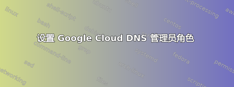 设置 Google Cloud DNS 管理员角色